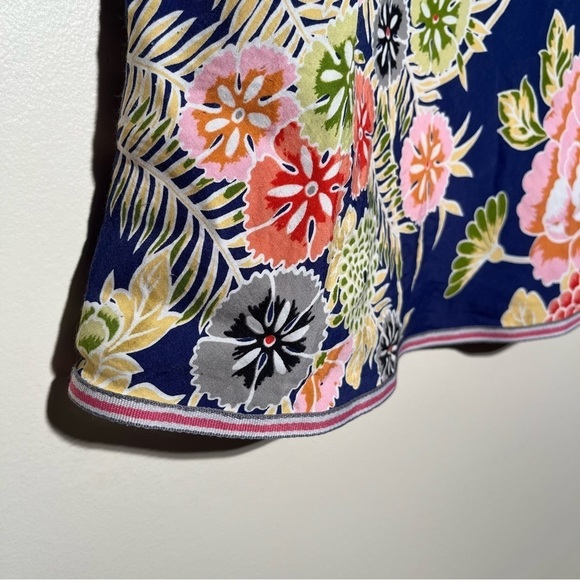 Lux Rayon Floral Bird Print Skirt - Picture 7 of 9